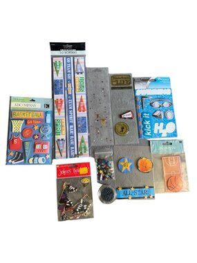 Scrapbooking Sports Stickers & Embellishments Bundle